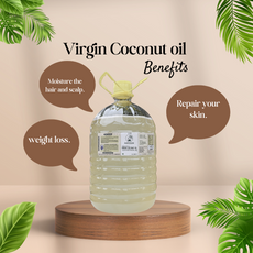 SARVAANI Natural Virgin Coconut Oil - ತೆಂಗಿನಕಾಯಿ ಎಣ್ಣೆ -  5Liter - Sarvaani