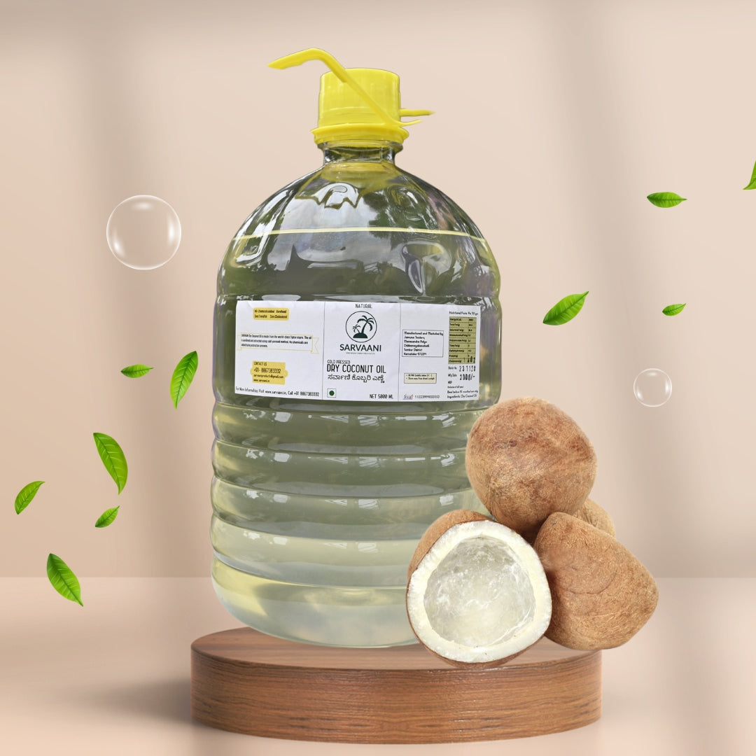 SARVAANI Dry Coconut Oil - ಕೊಬ್ಬರಿ ಎಣ್ಣೆ- 5Liter - Sarvaani